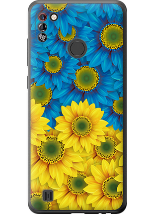 Чохол на tecno pop 4 pro bc3 жовто-блакитні квіти "1048u-2444-851"