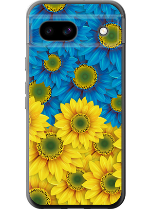 Чохол на google pixel 8a жовто-блакитні квіти "1048u-3406-851"