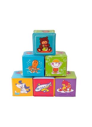 Игрушка-кубик развивающий мягкий 6шт. canpol babies 2/817 6 мес+