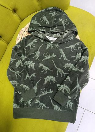 Детское флисовое тощие для мальчика с динозаврами 110-116 см h&m