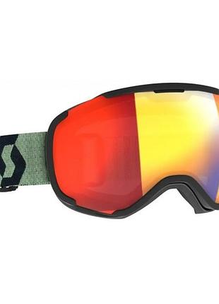 Маска горнолыжная scott faze іі soft green/black / enhancer red chrome s2