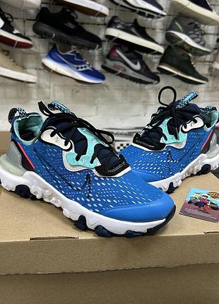 Жіночі кросівки nike react vision спортивні для бігу тренувань залу оригінал сині сітка повсякденні легкі бігові бу 38 р мʼякі стильні трендові