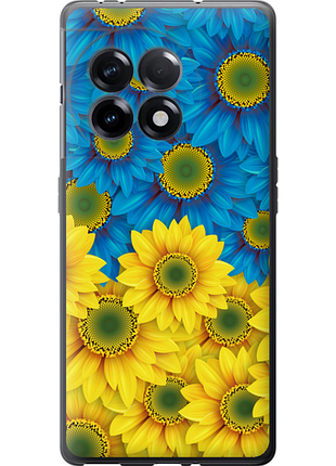 Чохол на oneplus 11r жовто-блакитні квіти "1048u-2939-851"