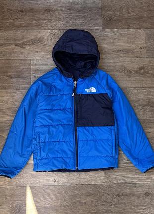 Дитяча двостороння куртка для хлопця підлітка the north face reversible perrito jacket, р.m, вік 9–11р. зріст 140–150см.