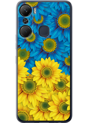 Чохол на infinix hot 12 pro жовто-блакитні квіти "1048u-2868-851"