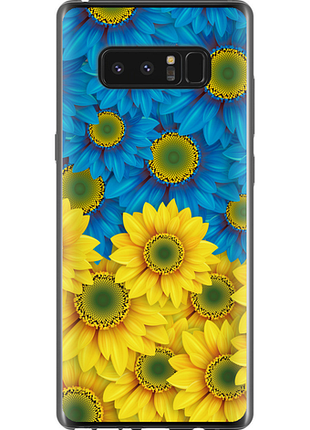 Чехол на samsung galaxy note 8 желто-голубые цветы "1048u-1020-851"
