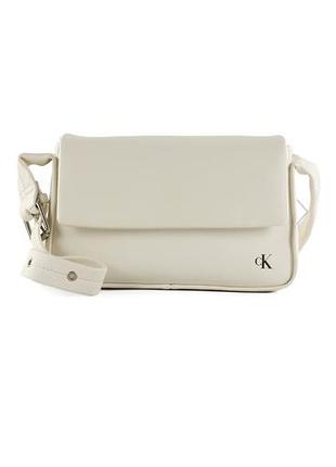 Сумочка багет calvin klein ckj block flap shoulderbag 25 bright white