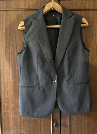 Костюмний жилет maison scotch / оригінальний сірий класичний жилет безрукавка розм. м