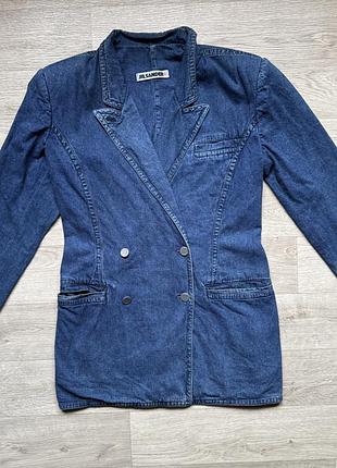 Двухбортний піджак з деніму jil sander + 6