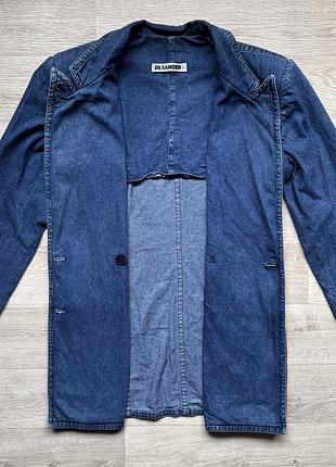 Двухбортний піджак з деніму jil sander + 7