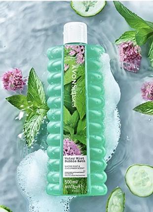 Піна для ванни avon senses water mint bubble bath water mint & cucumber skent м'ятна свіжість з м'ятою та огірком 500 мл