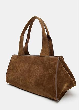 Сумка натуральний замш zara