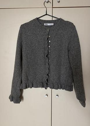 Сірий кардиган zara розмір s