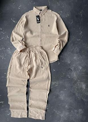 Летний комплект ralph lauren шины + рубашка m 3