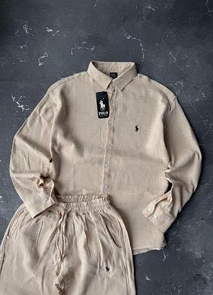 Летний комплект ralph lauren шины + рубашка m 5