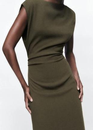 Хакие платье zara 4