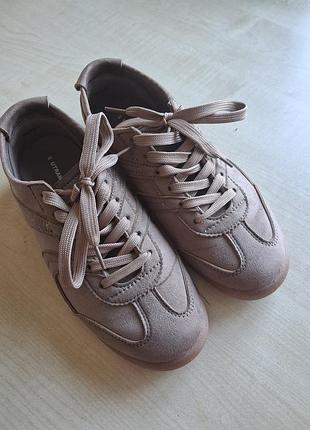 Кроссовки текстильные новые, 25 см. low-profile &amp; slim runners. тренд осень 2026
