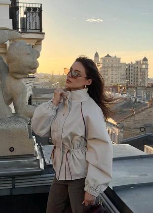 Идеальная куртка-тренч деми в цветах 🍁🍂 бордовый шнурок, осенние оттенки🍁 10