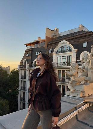 Идеальная куртка-тренч деми в цветах 🍁🍂 бордовый шнурок, осенние оттенки🍁 7