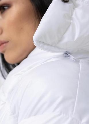 Куртка капюшон білий 4