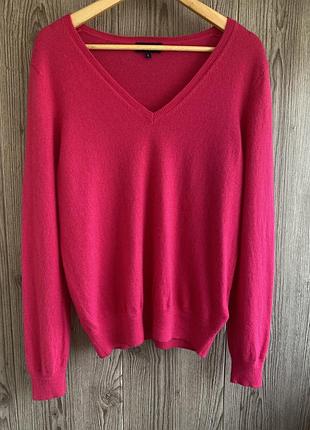 Caroll collection cachemire 100% кашеміровий джемпер rose framboise, l