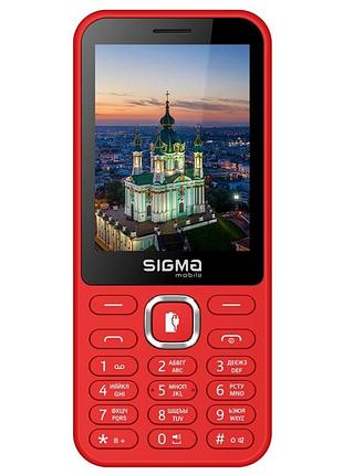 Мобільний телефон sigma mobile x-style 31 power type-c червоний