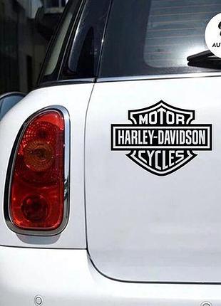 Наклейка на авто oracal harley davidson 20х15 см, черный