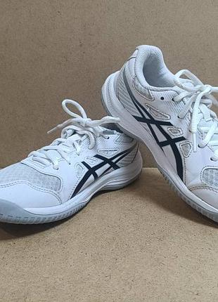 Кросівки asics upcourt 6 білі зальні до для дівчинки волейбол бадмінтон теніс сквош