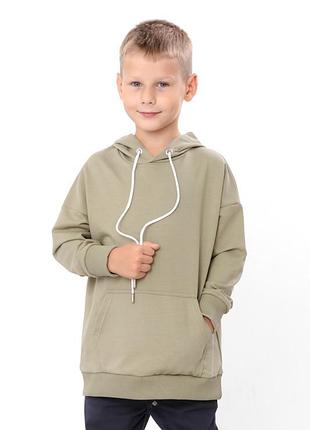 Кофта худи демисезонный с капюшоном для мальчика, двунитка, 110см, 116см, 122см, 128см