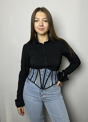 Женский корсет базовый двусторонний на шнуровке modna kazka mkgm107-4