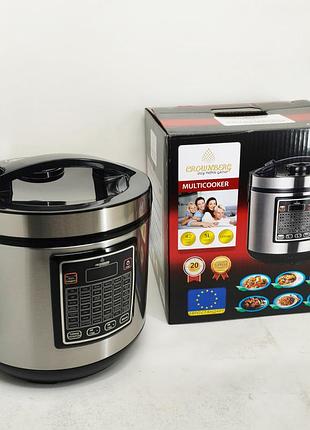 Мультиварка 30 программ crownberg cb-5528 5л 1000вт электронное управление с дисплеем и функцией скороварки ca-99 4