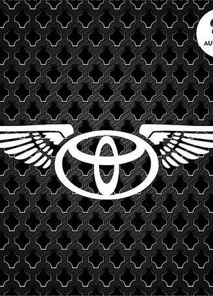 Наклейка на авто oracal логотип toyota з крилами 20х6см