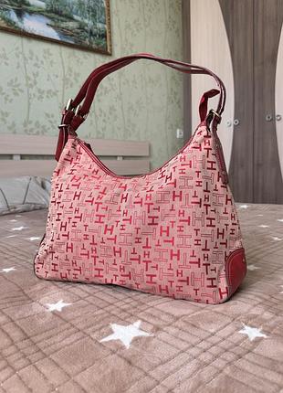 Вінтажна сумка tommy hilfiger th monogram жіноча сумка на плече tommy hilfiger lacoste guess
