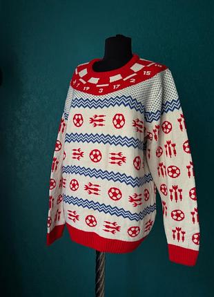 Тематичний різдвяний светр "дартс" від british christmas jumpers (made in uk) розмір xl ідеальний стан