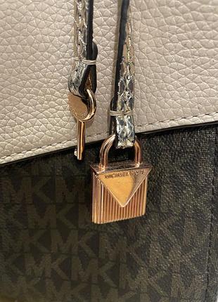Michael kors bristol medium top-handle logo satchel 10