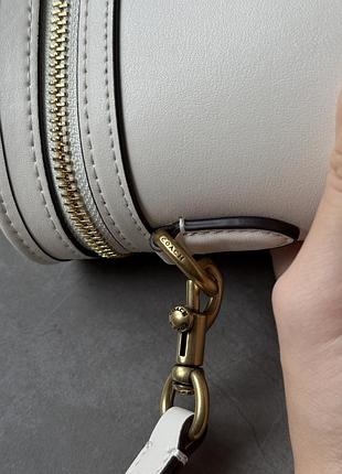 Сумка coach trail bag white/gold 5