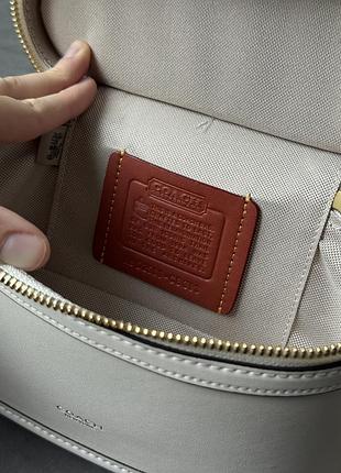 Сумка coach trail bag white/gold 7