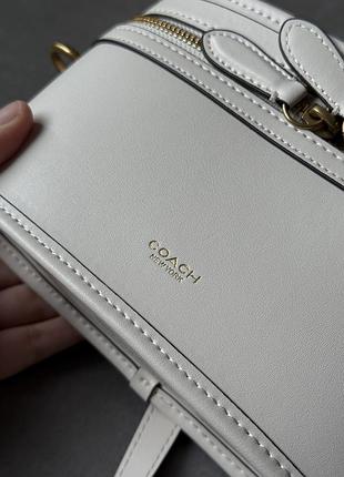 Сумка coach trail bag white/gold 4