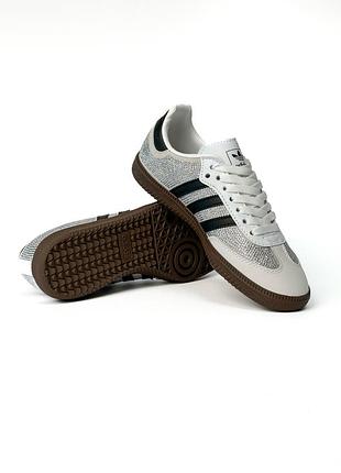 Кросівки adidas samba | light grey swarovski🤍
