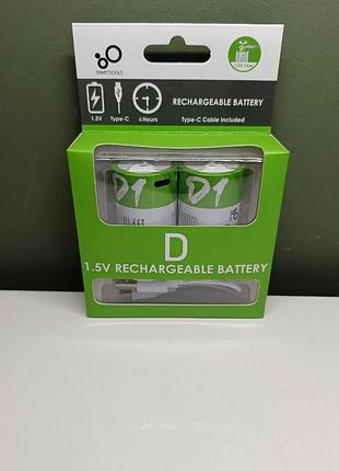 Акумулятор smartoools батарейка тип d r20 12000 mwh 8000 mah 2 шт комплект та кабель 1 шт