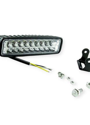 Фара додаткова led прямокутна 150х38х40 (д, в, ш) 54w ближнє світло 3030 megalight