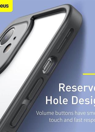 Чехол baseus camera lens protector frame case для iphone 12 (frapiph61n-02) 4757919 4
