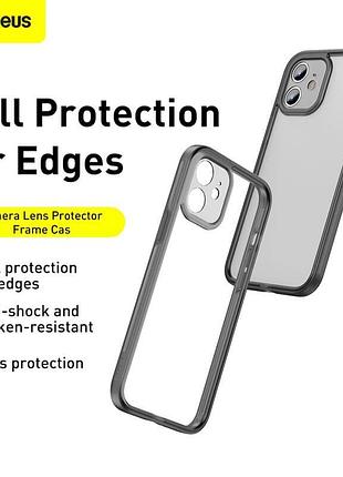 Чехол baseus camera lens protector frame case для iphone 12 (frapiph61n-02) 4757919 5