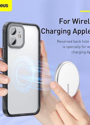 Чехол baseus camera lens protector frame case для iphone 12 (frapiph61n-02) 4757919 6