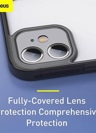 Чехол baseus camera lens protector frame case для iphone 12 (frapiph61n-02) 4757919 8