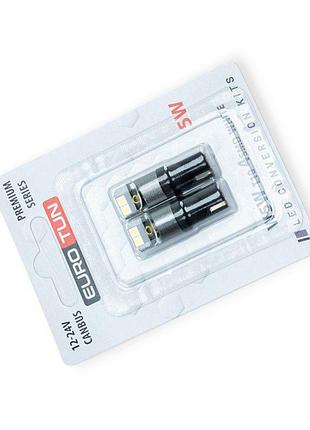 Лампа світлодіодна бц 12-5 лазер. white 4 smd 3030 5w 500lm 5700k (12-24v) обманка eurotun