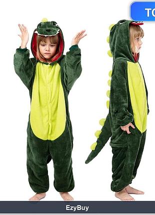 Карнавальный костюм dinosaur для детей, плюшевая теплая одежда-кигуруми в виде динозавра для хэллоуина