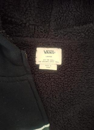 Чорне худі на блискавці бренду vans, кофта, толстовка  з капюшоном. 12-14 років 4