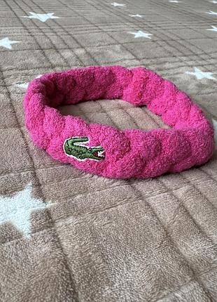 Вiнтажна пов'язка на голову lacoste жіноча повʼязка на голову lacoste тенісна повязка спортивна для фітнесу бігу тренувань