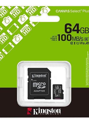Карта пам’яті kingston canvas select plus 64gb 2